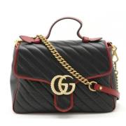 Pre-owned Leather handbags Gucci Vintage , Black , Dames