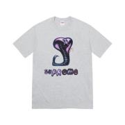 Exclusieve Snake Tee Heather Grey Supreme , Gray , Heren