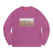 Limited Edition Aerial Crewneck Bright Purple Supreme , Purple , Heren