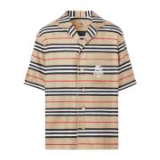 Iconische Zijden Pyjama Shirt Limited Edition Supreme , Beige , Heren