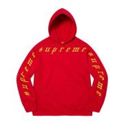 Limited Edition Verhoogd Borduurwerk Hoodie Rood Supreme , Red , Heren