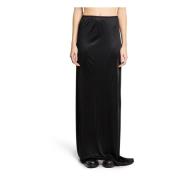 Zwarte Split Vloerlengte Rok Helmut Lang , Black , Dames