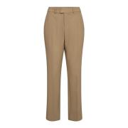 Slim-fit Klassieke Persplooi Broek MOS Mosh , Brown , Dames