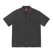 Luipaard Zijden Shirt Houtskool Supreme , Black , Heren