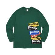 Limited Edition Multi Logo Longsleeve Tee Supreme , Green , Heren