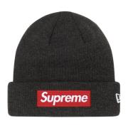 Beperkte oplage Box Logo Beanie Houtskool Supreme , Black , Unisex