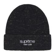 Regenboogspikkel Beanie Zwart Supreme , Black , Heren