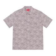 Leopard Zijden Shirt Roze Limited Edition Supreme , Multicolor , Heren