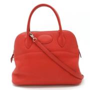 Pre-owned Leather handbags Hermès Vintage , Red , Dames