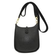 Pre-owned Leather shoulder-bags Hermès Vintage , Black , Dames