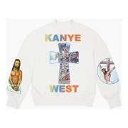 Beperkte oplage Cross Crewneck White Yeezy , White , Heren