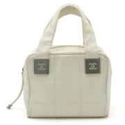 Pre-owned Leather chanel-bags Chanel Vintage , White , Dames