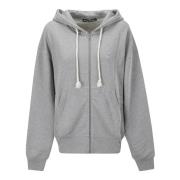 Oversized Grijze Zip Hooded Sweatshirt Acne Studios , Gray , Dames