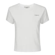 Logo Slim Fit T-Shirt Coperni , White , Dames