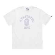 Beperkte Editie College Tee Samenwerking A Bathing APE , White , Heren