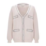 Luxe Gebreide Vest Cesare Gaspari , Beige , Dames