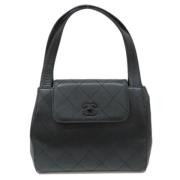 Pre-owned Leather chanel-bags Chanel Vintage , Black , Dames