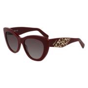 Burgundy Acetaat Dameszonnebril Salvatore Ferragamo , Brown , Dames