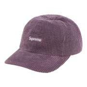 Paarse Corduroy 6-Panel Pet Beperkte Oplage Supreme , Purple , Unisex