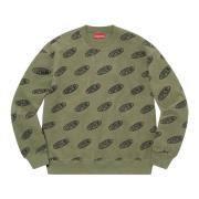 Omkeerbare Crewneck Licht Olijf Supreme , Green , Heren