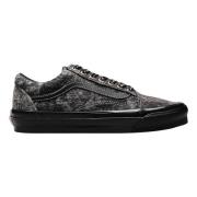 Beperkte oplage Acid Wash Denim Zwart Vans , Black , Heren