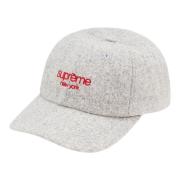 Gewaxte wol 6-panel grijs hoed Supreme , Gray , Unisex