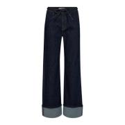 Wijde Pijp Enkel Jeans Donker Denim Co'Couture , Blue , Dames