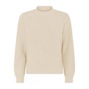 Casual Gestreepte Pullover Blouse Roomwit Skovhuus , Beige , Dames