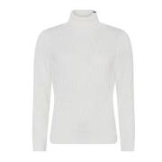 Cablestitch Turtleneck Blouse Off-White Skovhuus , White , Dames