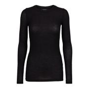 Angelabb Longsleeve T-shirt Zwart Bruuns Bazaar , Black , Dames