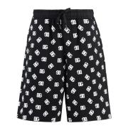 Katoenen Bermuda Shorts Dolce & Gabbana , Black , Heren