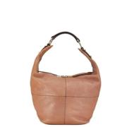 Pre-owned Leather handbags Celine Vintage , Beige , Dames