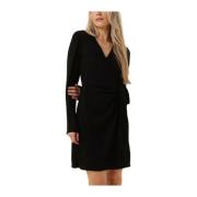 Zwarte Wrap Jurk Ramillas 2935 Moves , Black , Dames