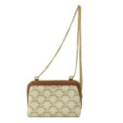 Pre-owned Canvas shoulder-bags Celine Vintage , Brown , Dames