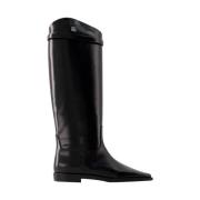 Leather boots TotêMe , Black , Dames