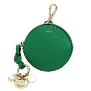 Pre-owned Leather wallets Chloé Pre-owned , Green , Dames