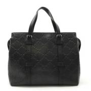 Pre-owned Leather totes Gucci Vintage , Black , Dames