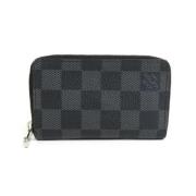 Pre-owned Canvas wallets Louis Vuitton Vintage , Gray , Dames