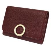 Pre-owned Leather wallets Bvlgari Vintage , Red , Dames