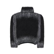 Bulky Wax Sweater Zwart Misbhv , Black , Heren