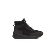 Zwarte Leren Hoge Sneaker Cerruti 1881 , Black , Heren