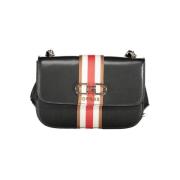 Zwarte handtas met verstelbare kettingriem Guess , Black , Dames