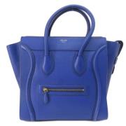 Pre-owned Leather celine-bags Celine Vintage , Blue , Dames