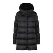 Eco-Fur Dubbele Voorkant Donsjas Herno , Black , Dames