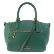 Pre-owned Leather handbags Coach Pre-owned , Green , Dames