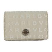 Pre-owned Canvas wallets Bvlgari Vintage , Beige , Dames