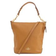 Pre-owned Leather shoulder-bags Coach Pre-owned , Brown , Dames