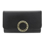 Pre-owned Leather key-holders Bvlgari Vintage , Black , Dames