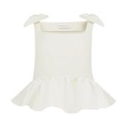 Natuurlijke Peplum Top - Stijlvol Ontwerp Nina Ricci , White , Dames