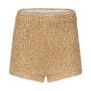 Gouden Metallic Gebreide Hotpants Nina Ricci , Yellow , Dames